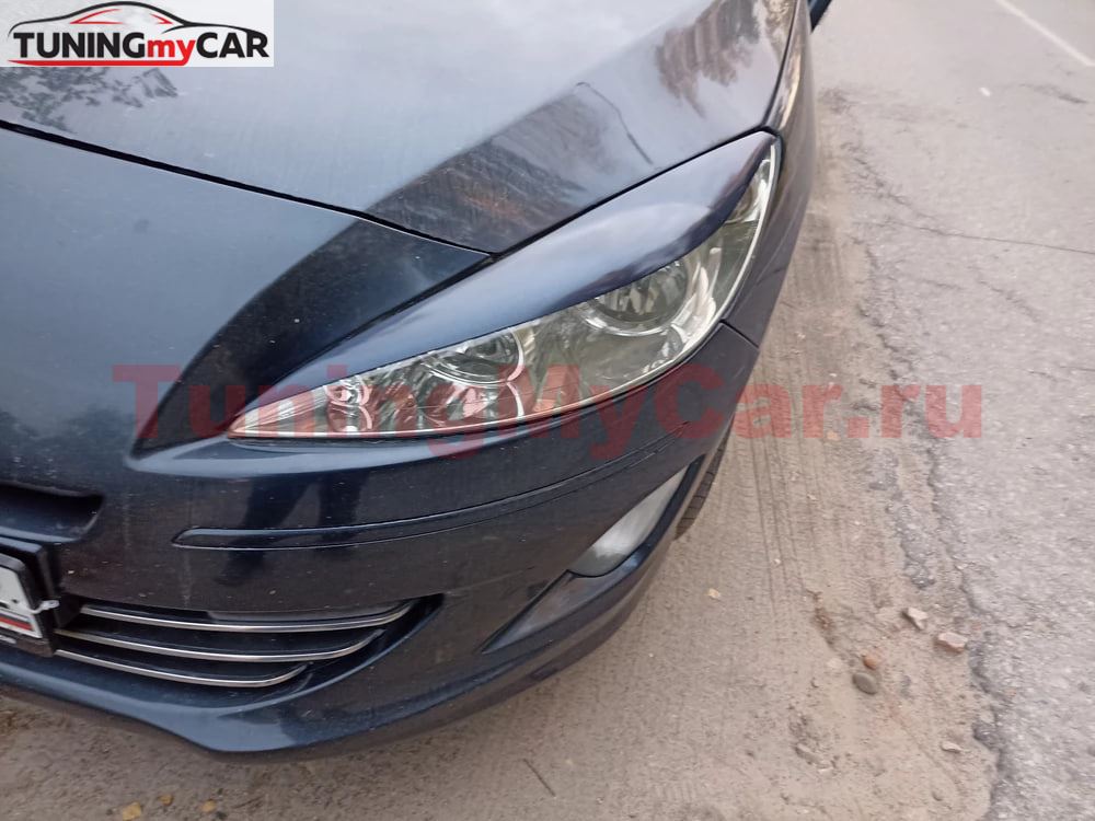 Накладки на фары (реснички) для Peugeot 408 2012-2022