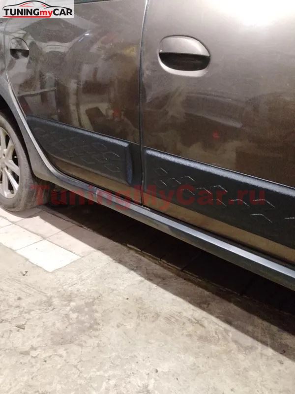 Молдинги на двери ШАГРЕНЬ Renault Sandero II 2014-, Sandero Stepway II 2014-