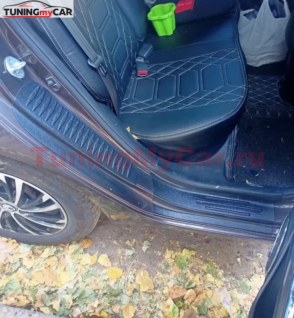 Накладки на внутренние части задних арок СО СКОТЧЕМ 3М KIA Rio III 2011-2015 (седан), Rio III (седан) 2015-2016 (рестайлинг)