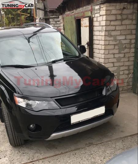 Накладки на фары (реснички) для Mitsubishi Outlander 2005-2010 дорест.