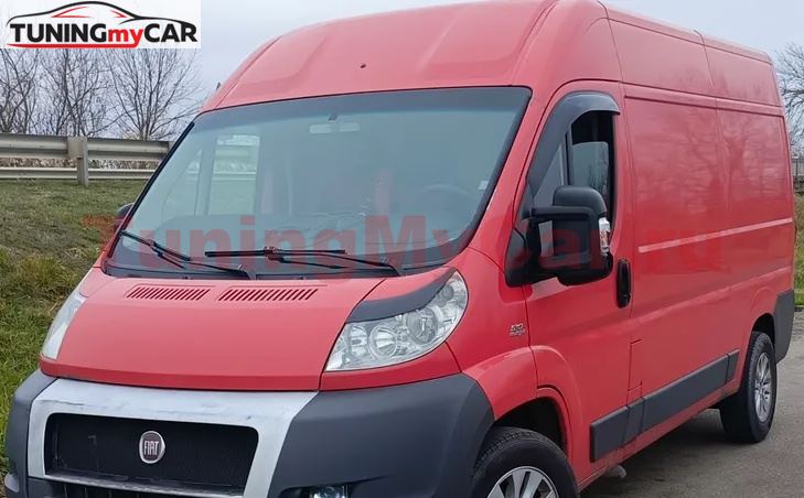 Накладки на передние фары (2 шт) Citroen Jumper (шасси) 2006-2013, Citroen Jumper 2006-2013 (250 кузов)