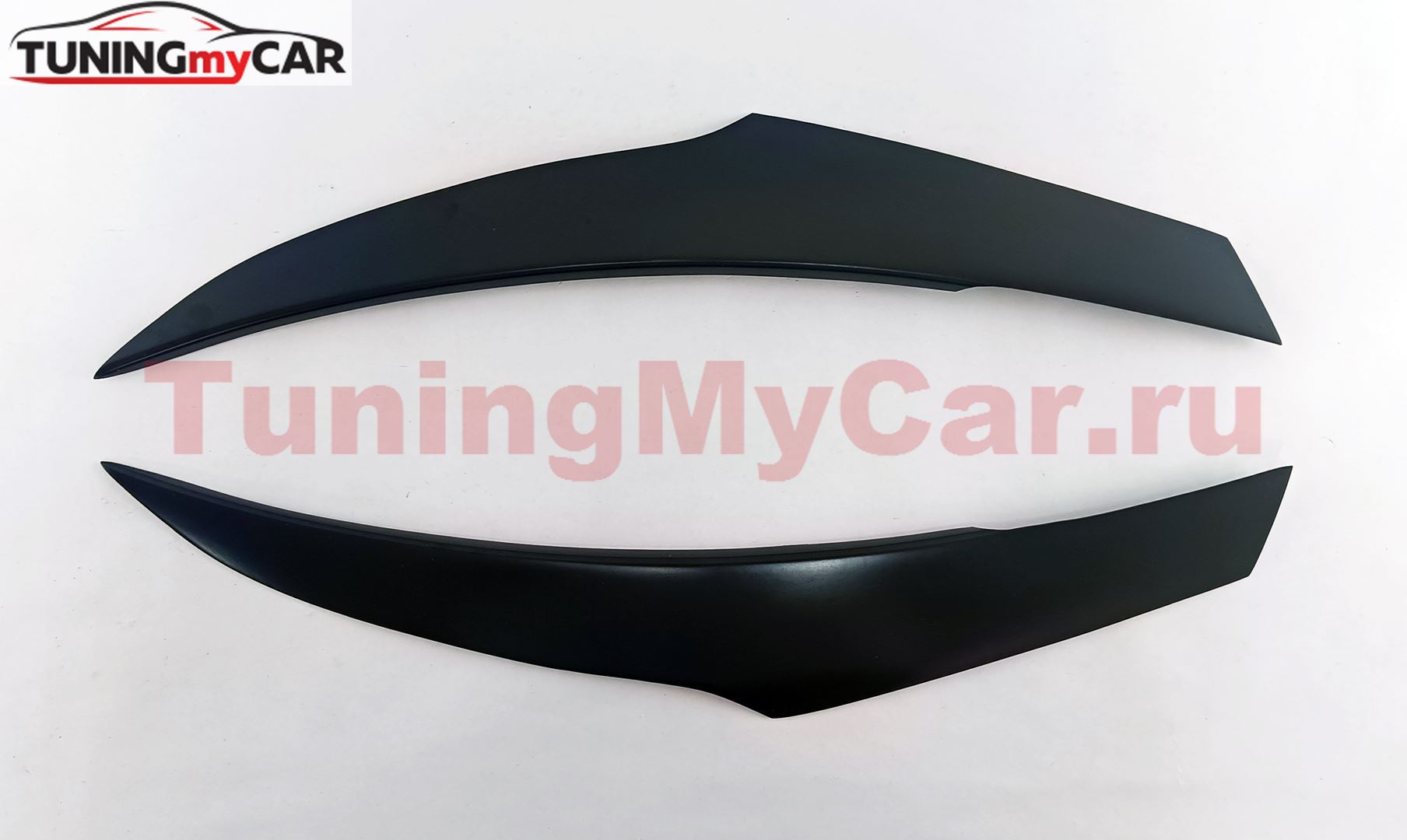 Накладки на передние фары (реснички) для Hyundai Solaris седан 2010-2014