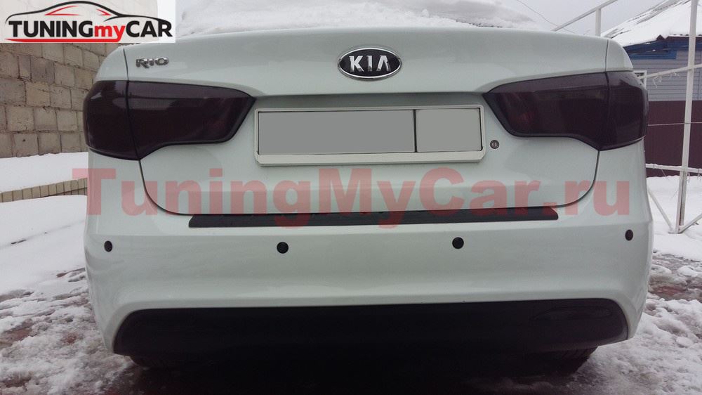 Накладка на задний бампер Kia Rio 3 седан 2011-2015