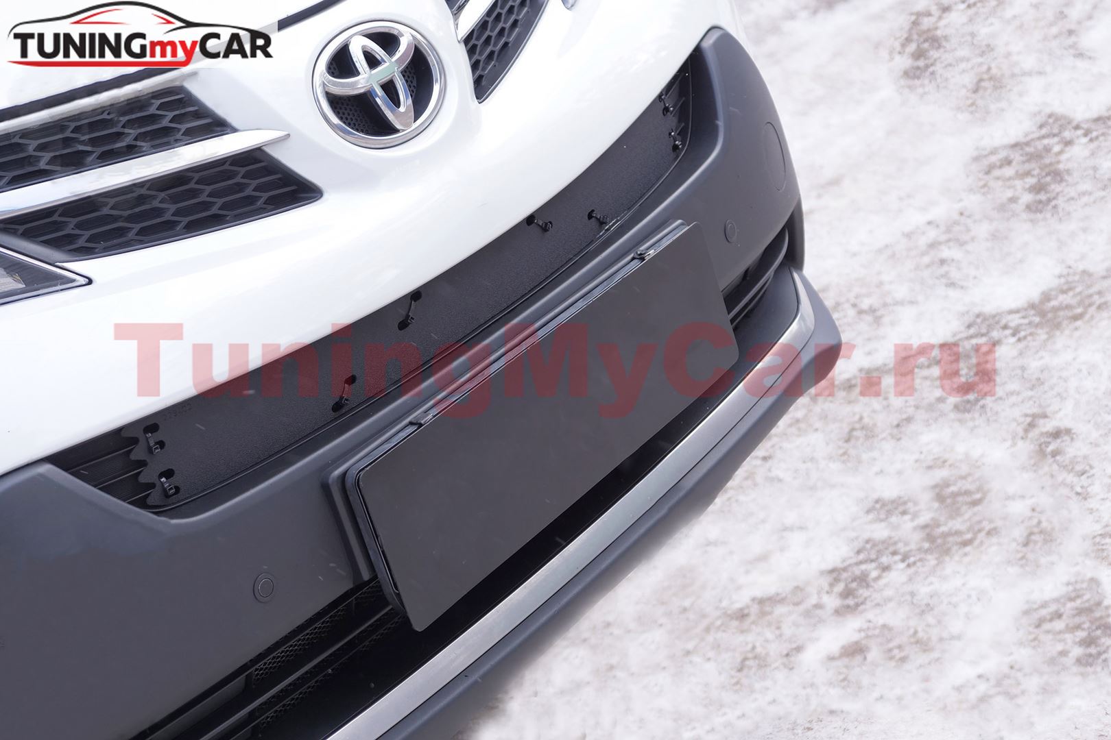Зимняя заглушка решетки переднего бампера для Toyota Rav4 2013-2015