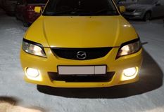 Реснички на фары для Mazda Familia BJ5W рестайлинг 2000-2003