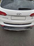 Накладка на задний бампер Hyundai Santa Fe III 2013-2015