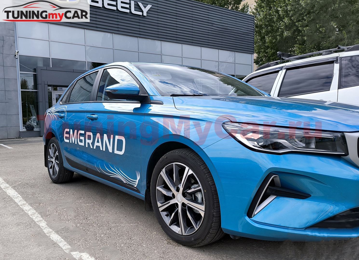 Молдинги на двери Шагрень Со скотчем для Geely Emgrand 2021-