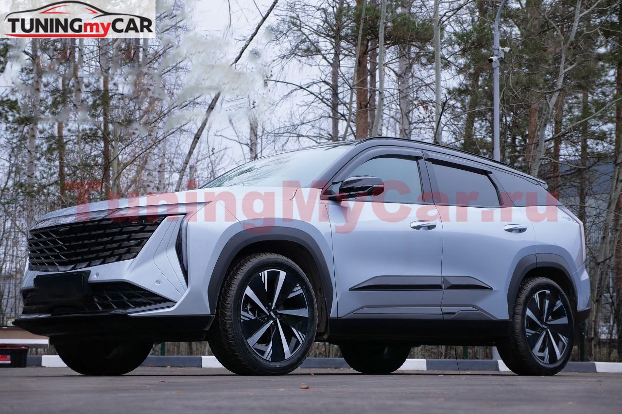 Молдинги на двери Под покраску Со скотчем для Geely Atlas 2023-