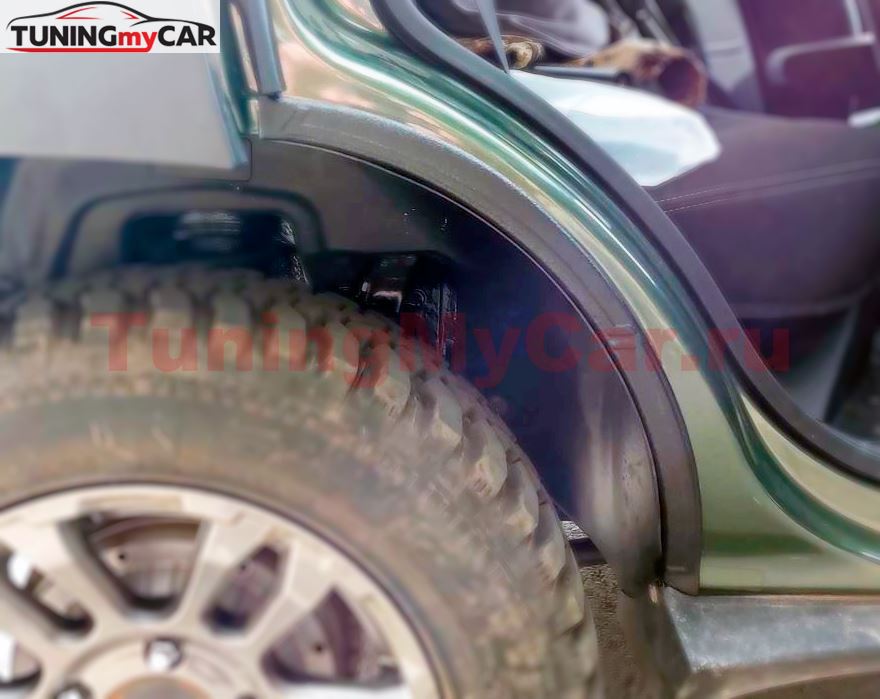 Накладки на внутренние части задних арок (2 шт.) Chevrolet Niva 2002-2008, Chevrolet Niva Bertone 2009-2019, Lada (ВАЗ) Niva 2020-, Lada (ВАЗ) Niva Travel 2020-