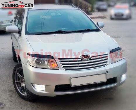 Реснички на фары для Toyota Corolla (правый руль) NZE121 2рестайлинг 2004-2006