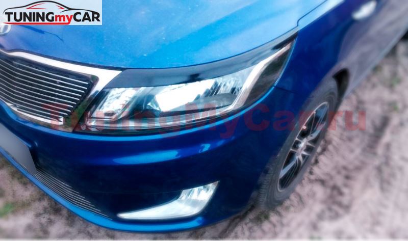 Реснички на фары для Kia Rio 2011-2015