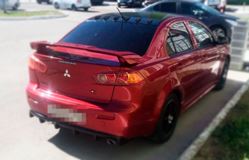 Козырек широкий EVO-style 6 зубьев на крышу Mitsubishi Lancer 10 