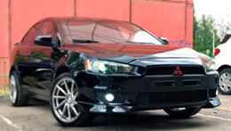 Воздуховоды (ноздри) цельные в передний бампер Mitsubishi Lancer 10 2007-2010