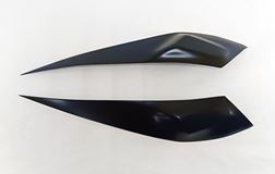 Накладки на передние фары (реснички) Nissan Tiida 2004-2013