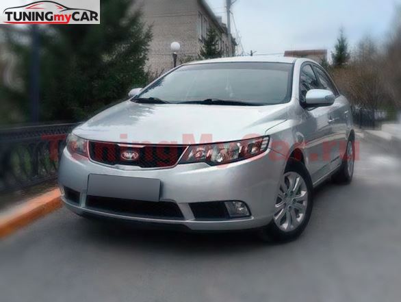 Накладки на передние фары (реснички) Kia Cerato 2008-2013