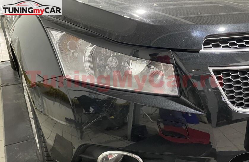 Накладки на передние фары (реснички) для Chevrolet CRUZE 1 (2009-2014)