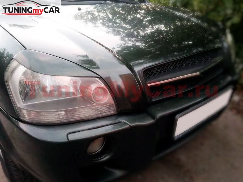 Реснички на фары для Hyundai Tucson (JM) 1 поколение (08.2004-08.2009)