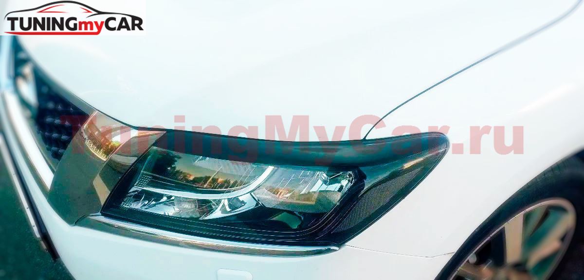 Реснички на фары для Nissan Pathfinder 2014-2017