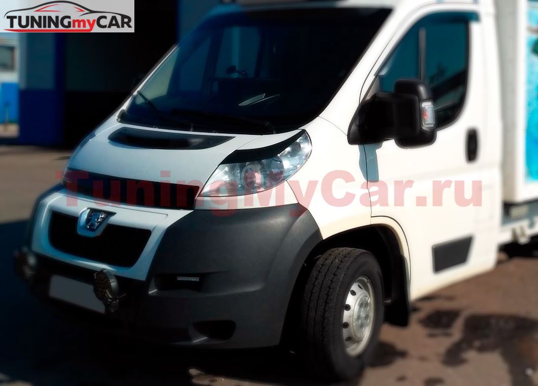 Накладки на передние фары (реснички) для Peugeot Boxer шасси 2006-2013, Boxer 2006-2013 (250 кузов)