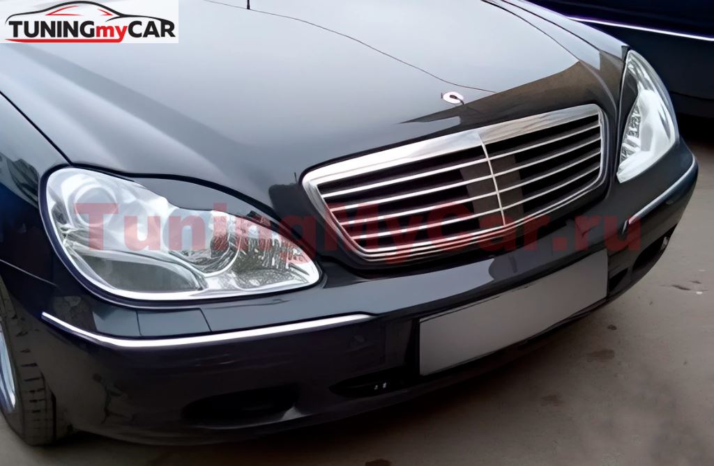 Накладки на фары (реснички) для Mercedes-Benz S-Class 220 1998-2005