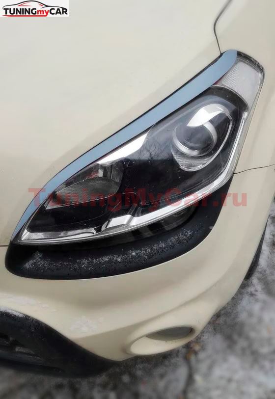 Накладки на фары (реснички) для KIA SOUL 2011-2014