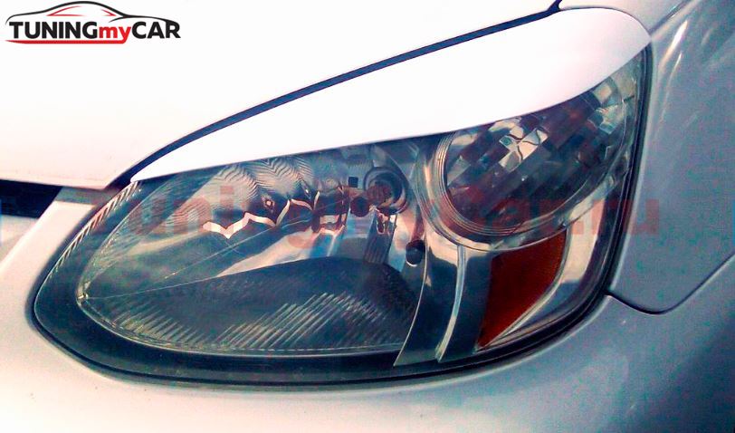 Реснички на фары для Toyota Platz 2002-2005 (рестайлинг)