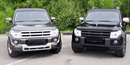 Реснички на фары для Mitsubishi Pajero 4 2006-2015