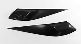 Накладки на передние фары (реснички) для Nissan Tiida (хэтчбек) 2004-2014