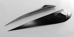 Накладки на передние фары (реснички) для Nissan Tiida (хэтчбек) 2004-2014