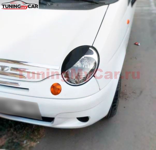 Накладки на передние фары (реснички) Daewoo Matiz 2000-2015