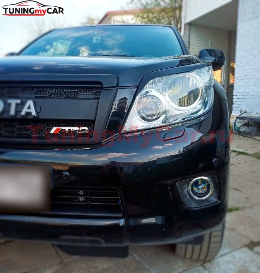 Накладки на передние фары (реснички) для Toyota LC Prado 150 2009-2013