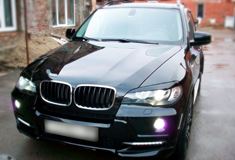 Накладки на фары (реснички) широкие для BMW X5 E70 (БМВ Х5 Е70) 2006 - 2013