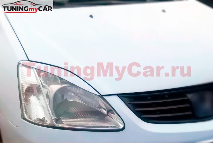 Накладки на фары (реснички) для Honda Civic EU 2001-2006 (хетчбек)