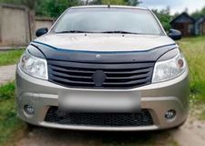 Накладки на передние фары (Реснички) Renault Sandero 2009-2013, Sandero Stepway 2009-2013
