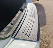 Накладка на задний бампер со скотчем для Volkswagen Polo VI 2020-2022