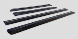 Молдинги на двери для LADA Granta FL (седан) 2018- крашеные в цвет 672 (черный глянец)