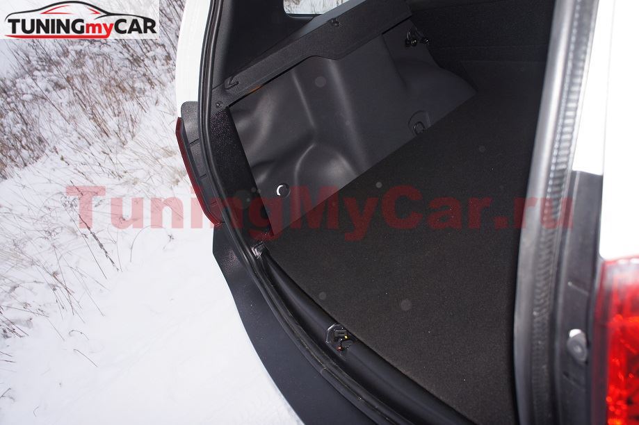 Накладки на боковые стенки в багажное отделение для Renault Duster и Nissan Terrano (тиснение)