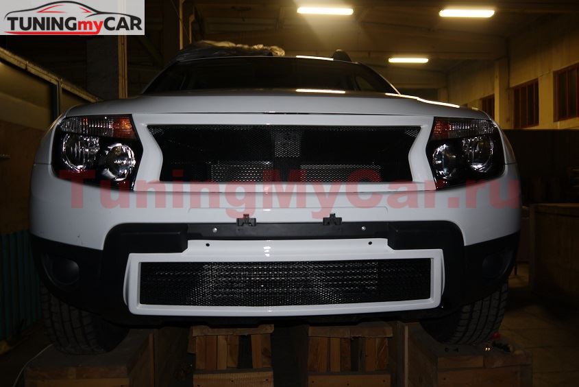 Решетка на бампер Sport для Renault Duster