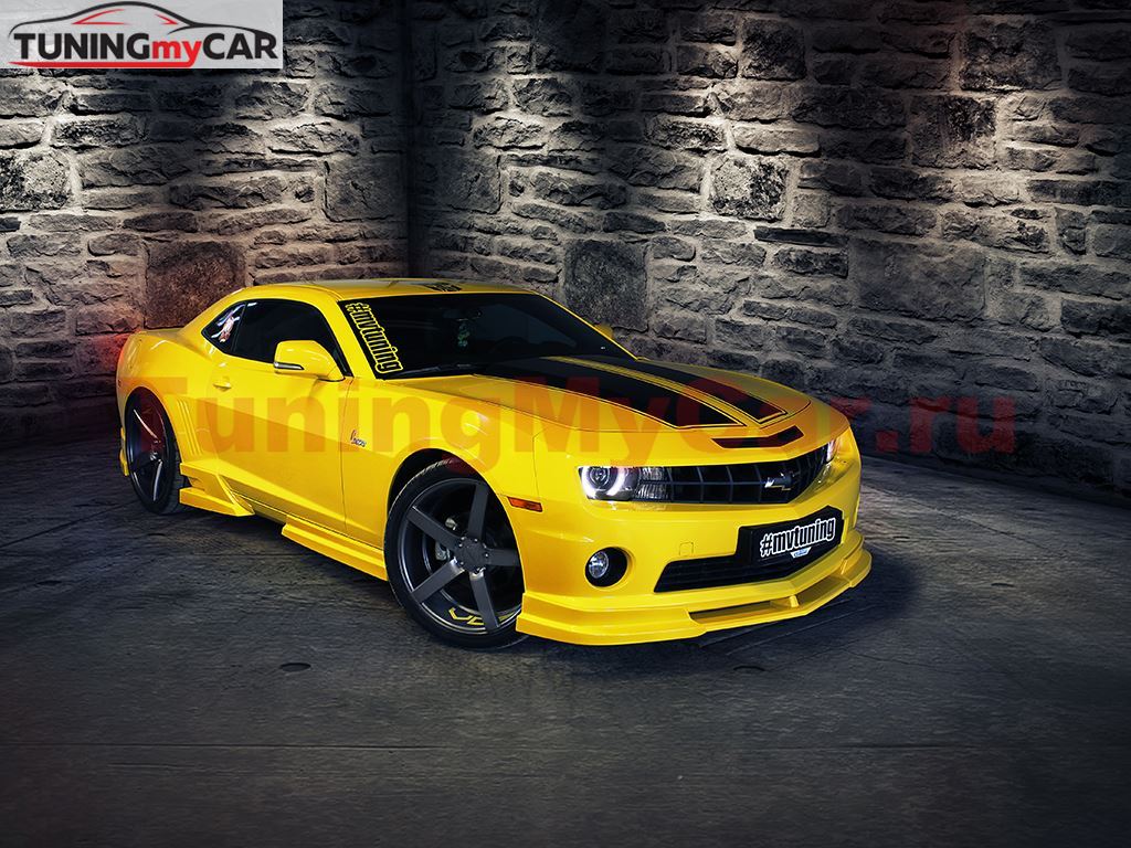 Юбка переднего бампера(цельная) для Chevrolet Camaro SS 2009-2012