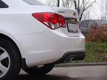 Диффузор заднего бампера для Chevrolet Cruze var№1 (под окраску) 2008-2012