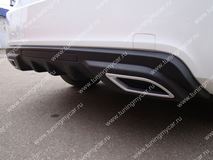 Диффузор заднего бампера для Chevrolet Cruze var№2 (текстурный пластик) 2008-2012