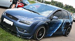 Юбка переднего стайлингового (кабри) бампера "Sport" для Ford Focus 2
