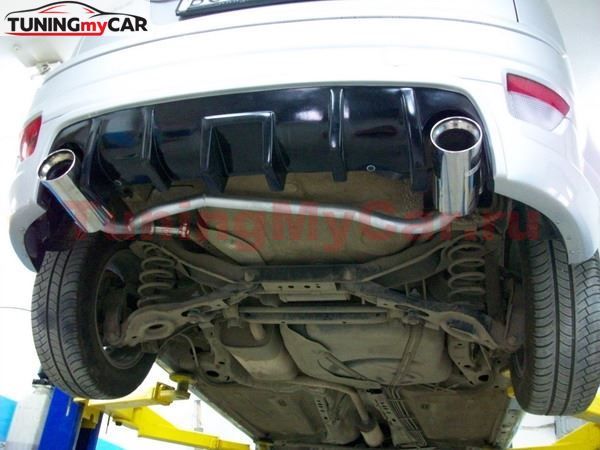 Разводка (без насадок) на две стороны для Диффузора "Sport" Ford Focus 2 (хетчбек) 3-5D