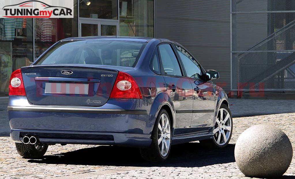 Юбка заднего бампера "MS" (седан) для Ford Focus 2