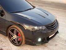 Капот пластиковый "Agressive Sport" для Honda Accord VIII 2008-2012/Acura TSX (CU2) Var №2 (с прорезанным центральным воздуховодом)