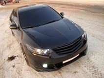 Капот пластиковый "Agressive Sport" для Honda Accord VIII 2008-2012/Acura TSX (CU2) Var №2 (с прорезанным центральным воздуховодом)