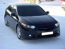Планка в решетку радиатора "SPORT" для Honda Accord VIII 2008- / Acura TSX (CU2)var №2 без логотипа Honda