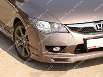 Юбка переднего бампера для Honda Civic 4d 2009 "MUGEN Style"