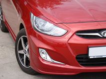 Юбка переднего бампера для Hyundai Solaris(2010-2013) var№1