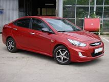 Юбка переднего бампера для Hyundai Solaris(2010-2013) var№1